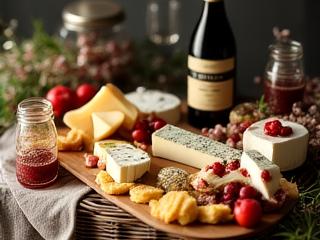 Celebratory gourmet basket with artisan foods
